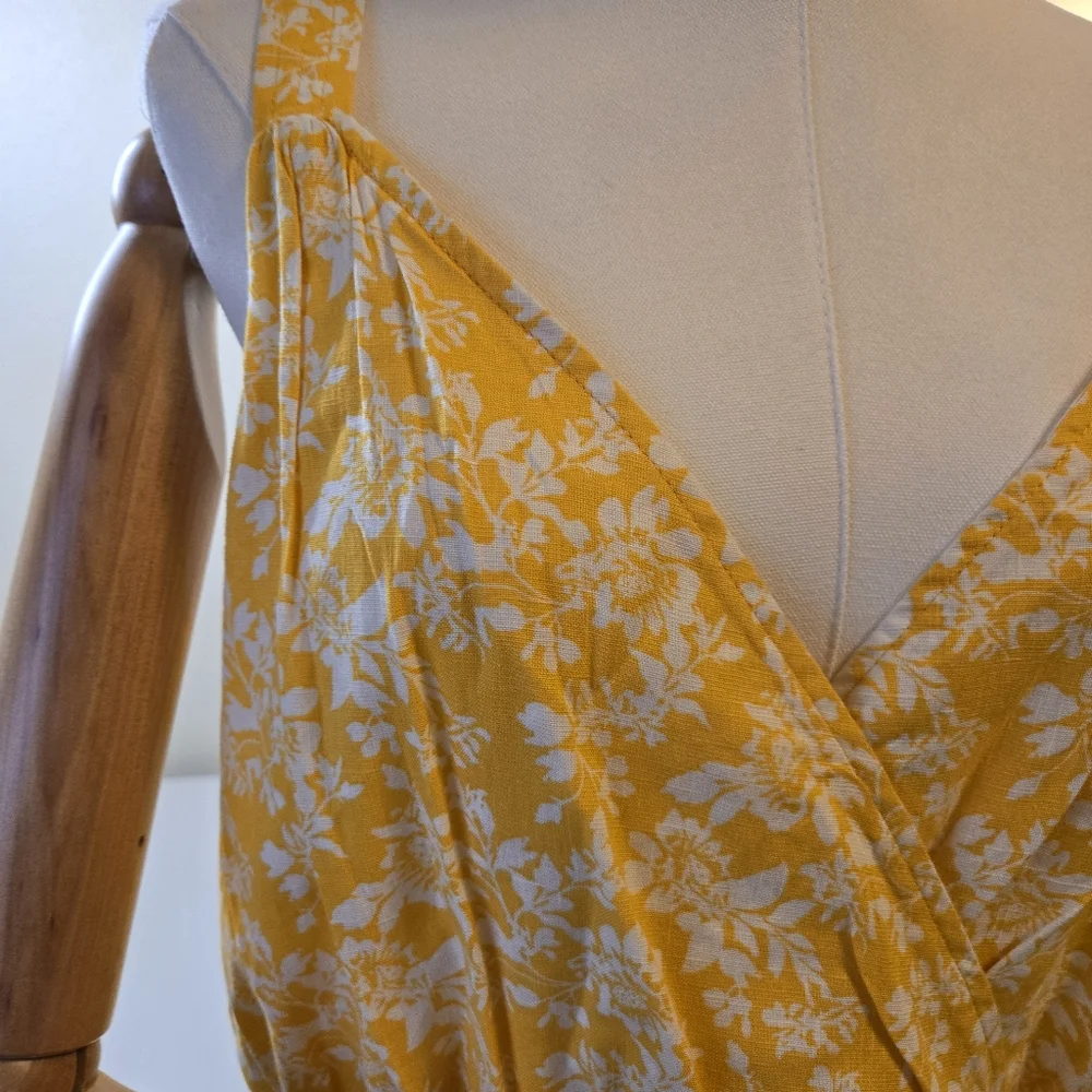 NWT UT Yellow Floral Sleeveless Maxi Dress Size XXL - Picture 2 of 13